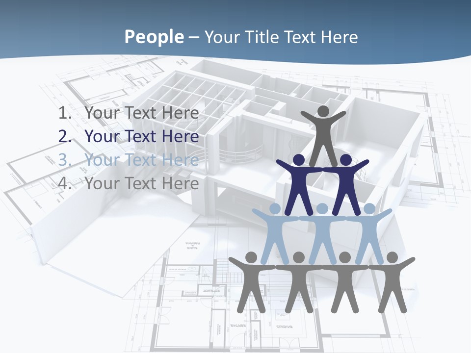 Pavilion Renovation Drawing PowerPoint Template