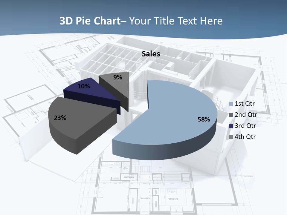 Pavilion Renovation Drawing PowerPoint Template