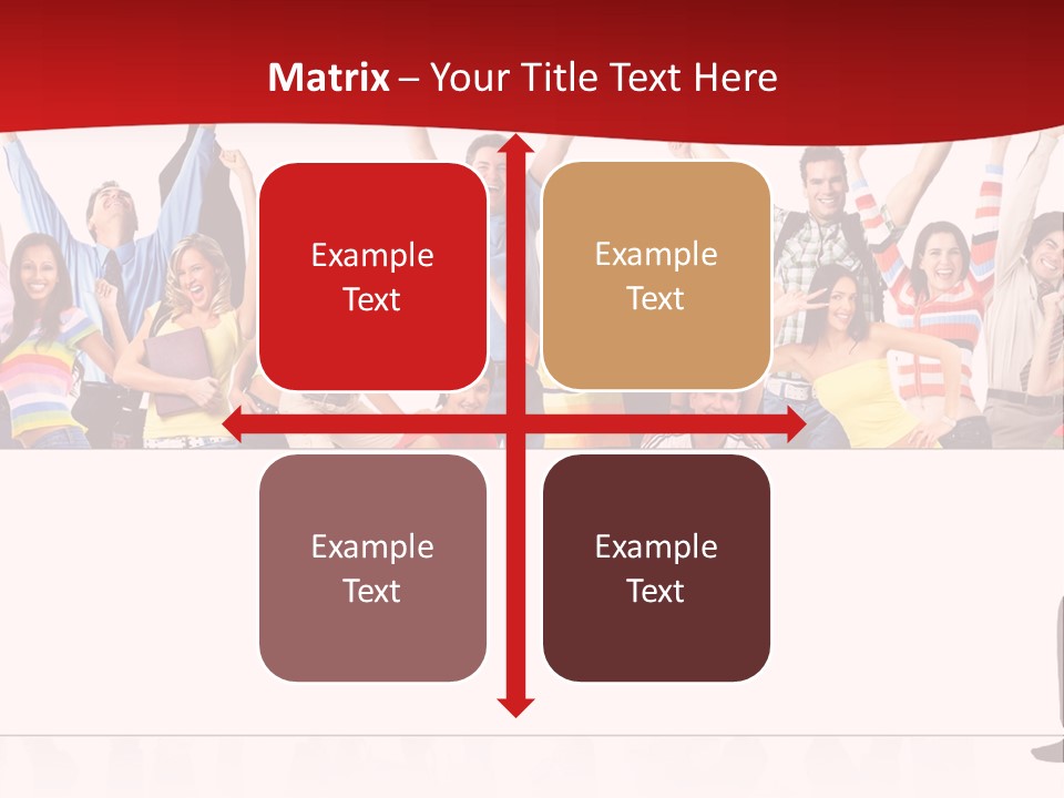 White Joyful Crowd PowerPoint Template