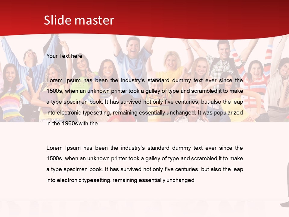 White Joyful Crowd PowerPoint Template