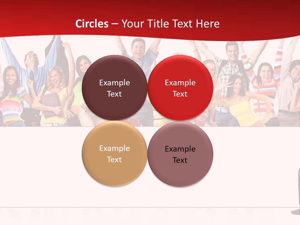 White Joyful Crowd PowerPoint Template