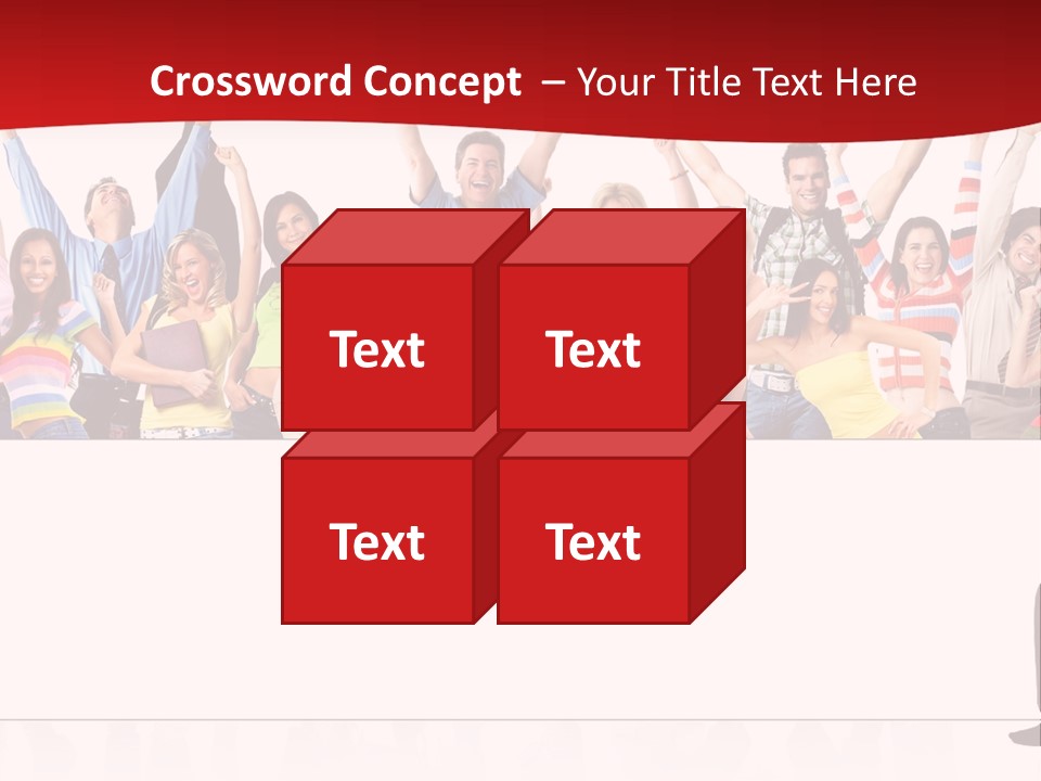 White Joyful Crowd PowerPoint Template
