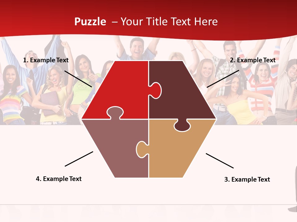 White Joyful Crowd PowerPoint Template