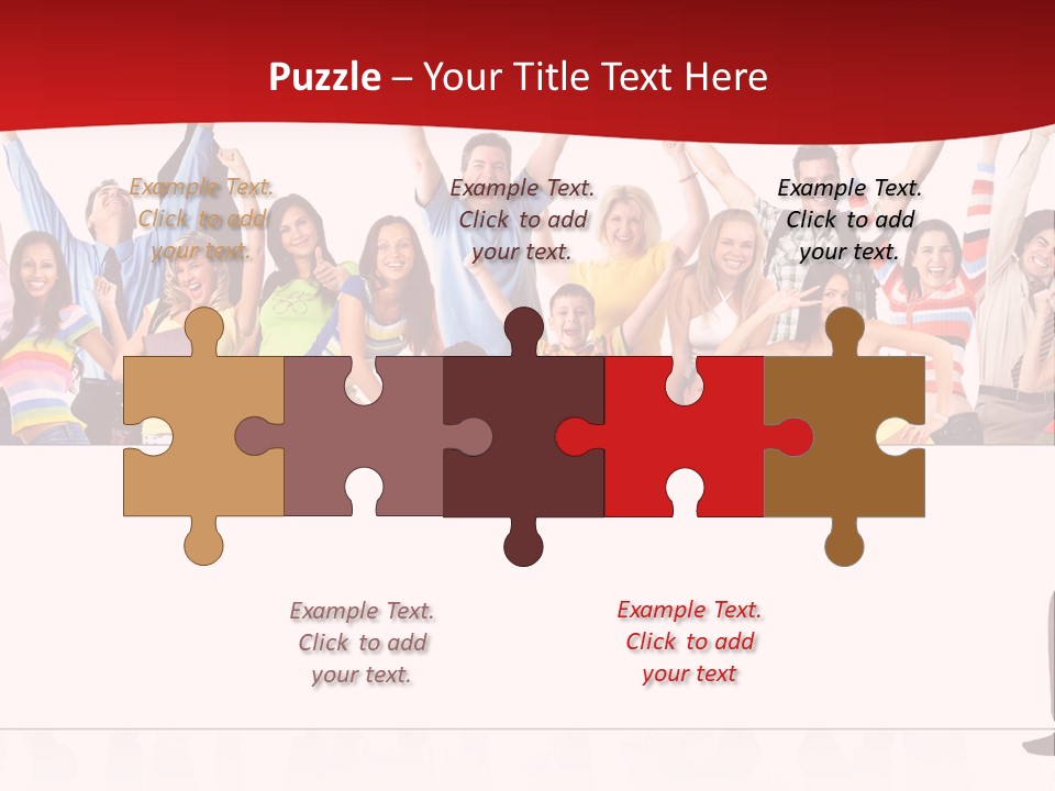 White Joyful Crowd PowerPoint Template