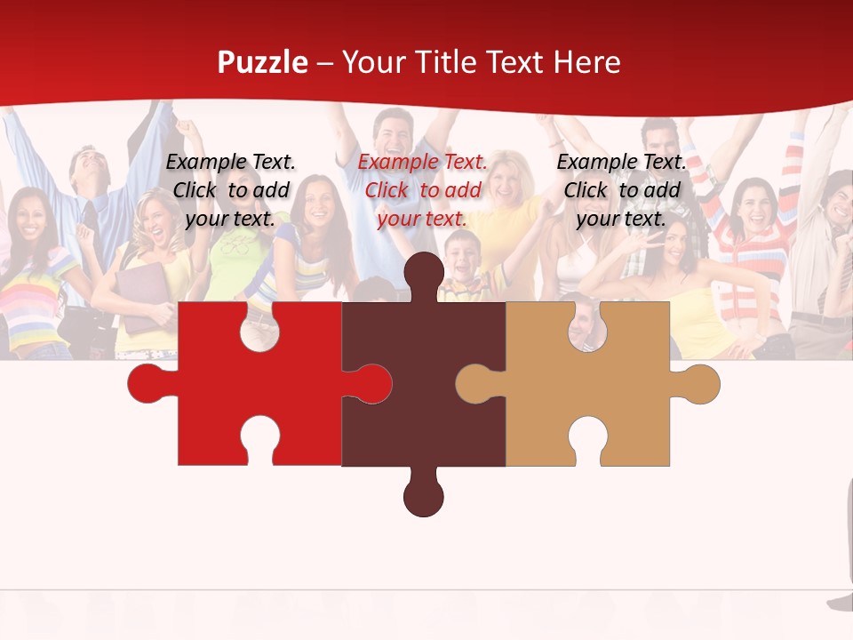 White Joyful Crowd PowerPoint Template