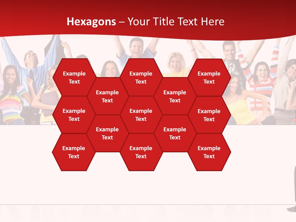 White Joyful Crowd PowerPoint Template