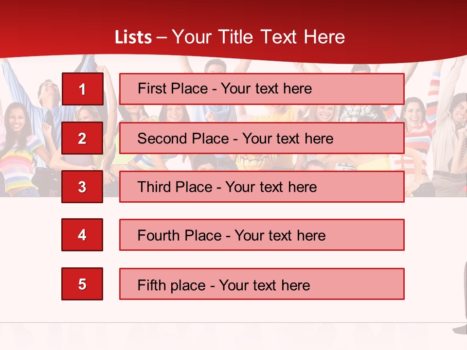 White Joyful Crowd PowerPoint Template