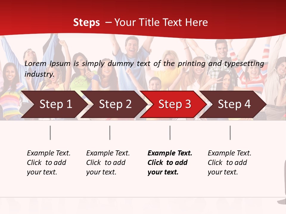 White Joyful Crowd PowerPoint Template