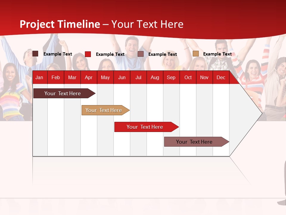 White Joyful Crowd PowerPoint Template