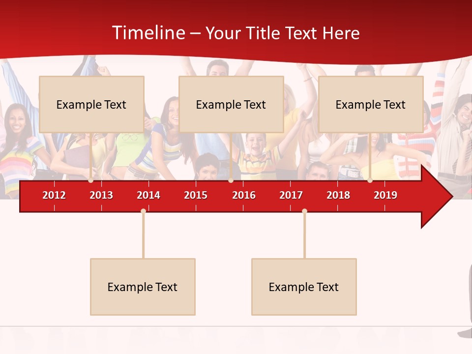 White Joyful Crowd PowerPoint Template