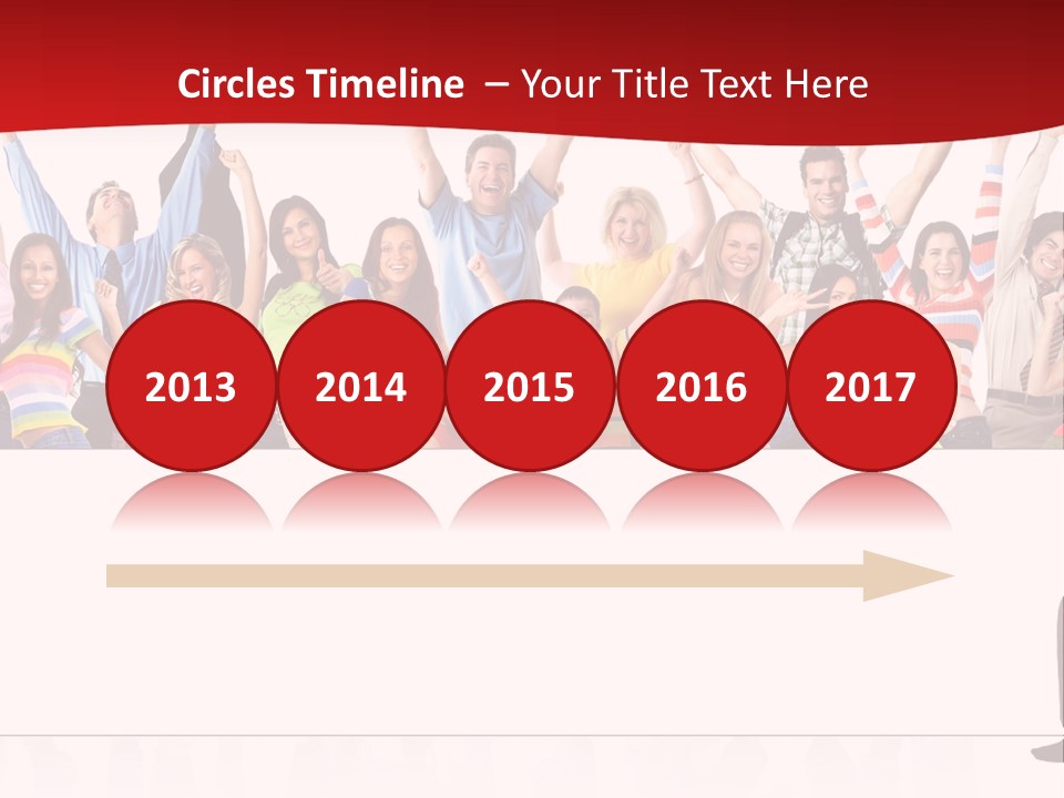 White Joyful Crowd PowerPoint Template