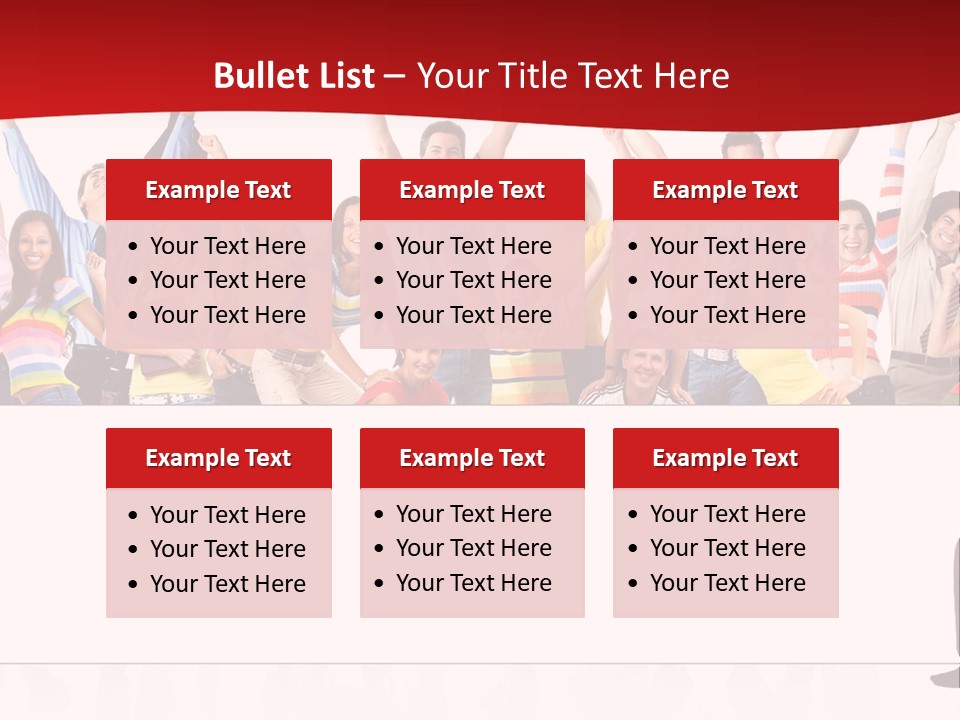 White Joyful Crowd PowerPoint Template