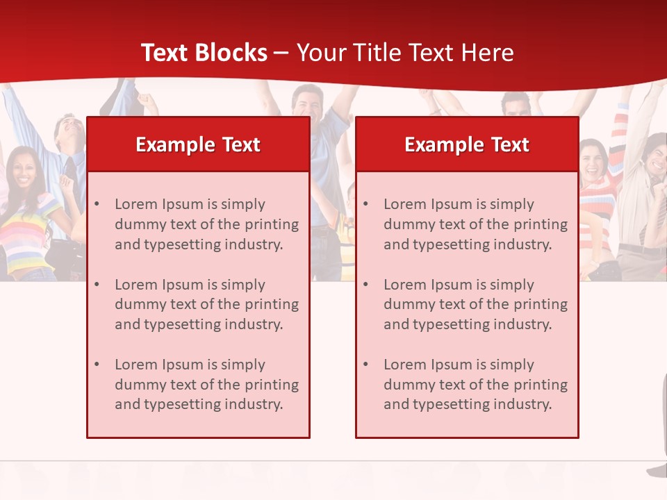 White Joyful Crowd PowerPoint Template