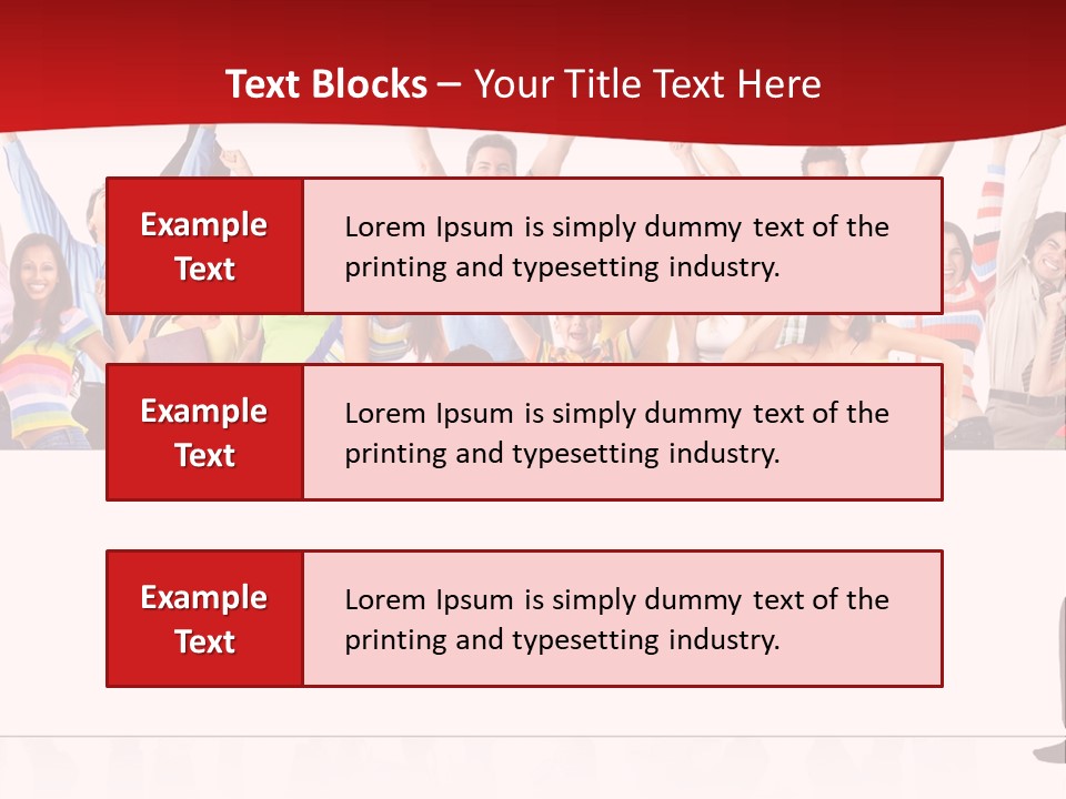 White Joyful Crowd PowerPoint Template