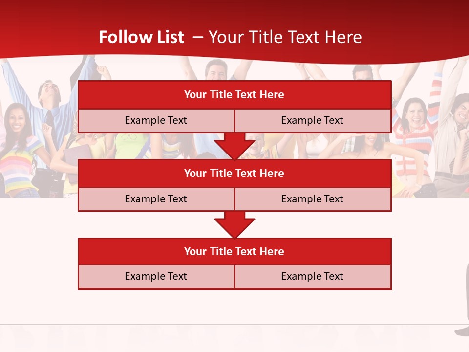 White Joyful Crowd PowerPoint Template