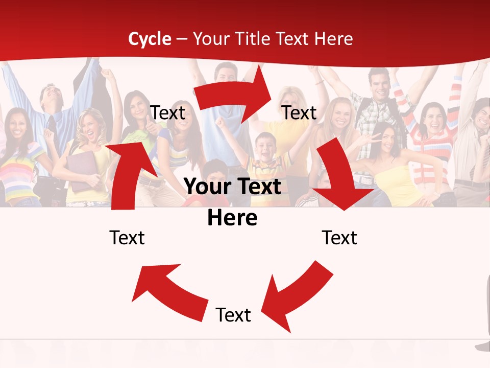 White Joyful Crowd PowerPoint Template