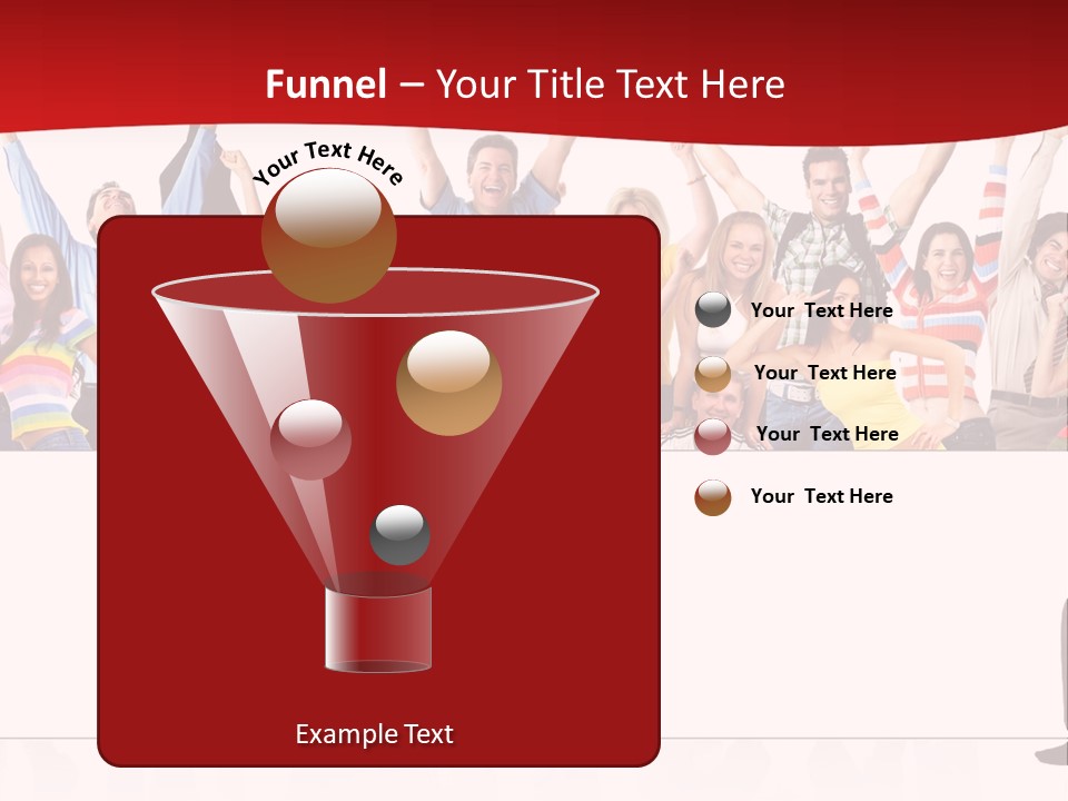 White Joyful Crowd PowerPoint Template