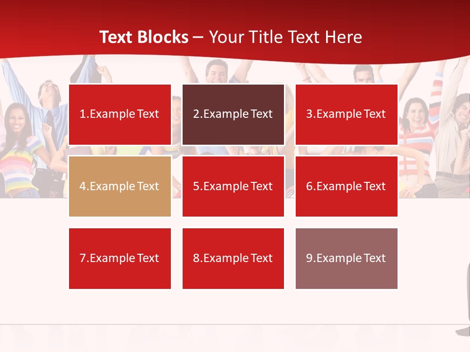 White Joyful Crowd PowerPoint Template