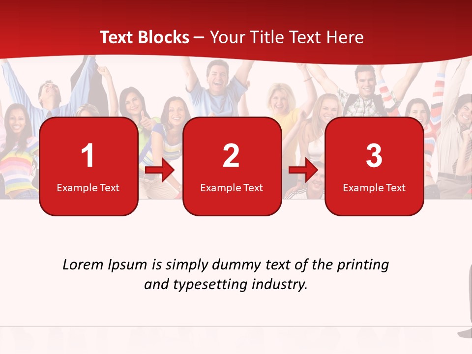 White Joyful Crowd PowerPoint Template