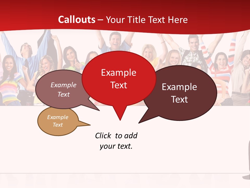 White Joyful Crowd PowerPoint Template