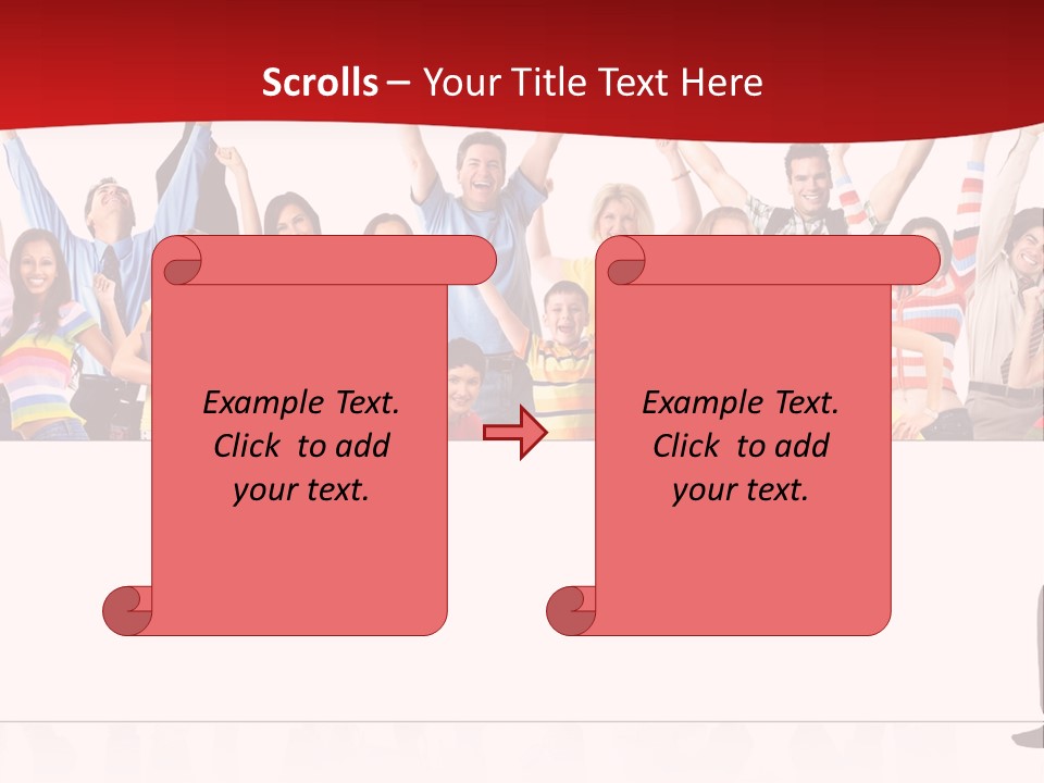 White Joyful Crowd PowerPoint Template