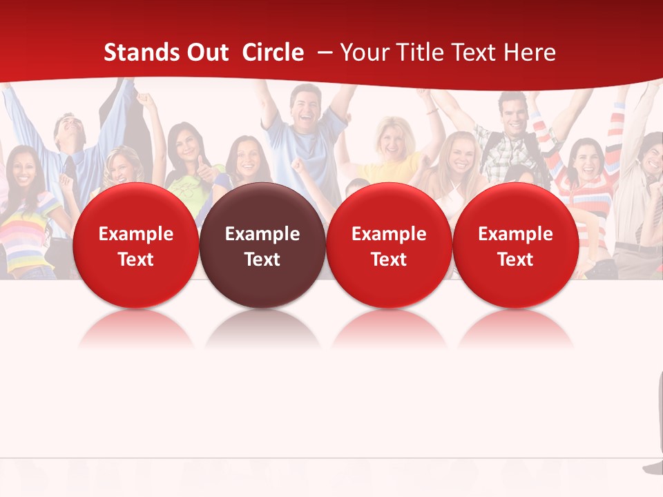 White Joyful Crowd PowerPoint Template