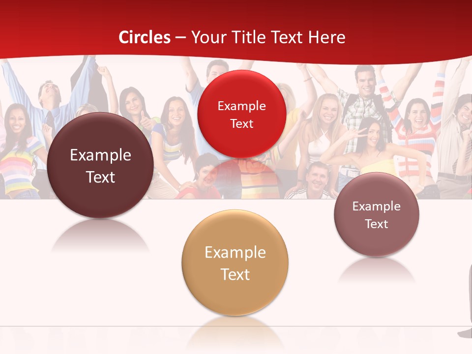 White Joyful Crowd PowerPoint Template