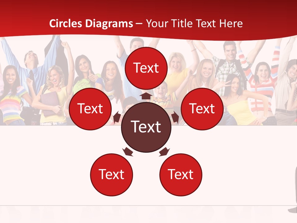 White Joyful Crowd PowerPoint Template