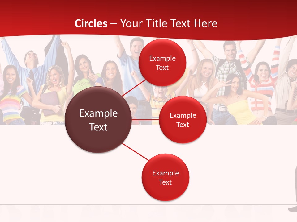 White Joyful Crowd PowerPoint Template