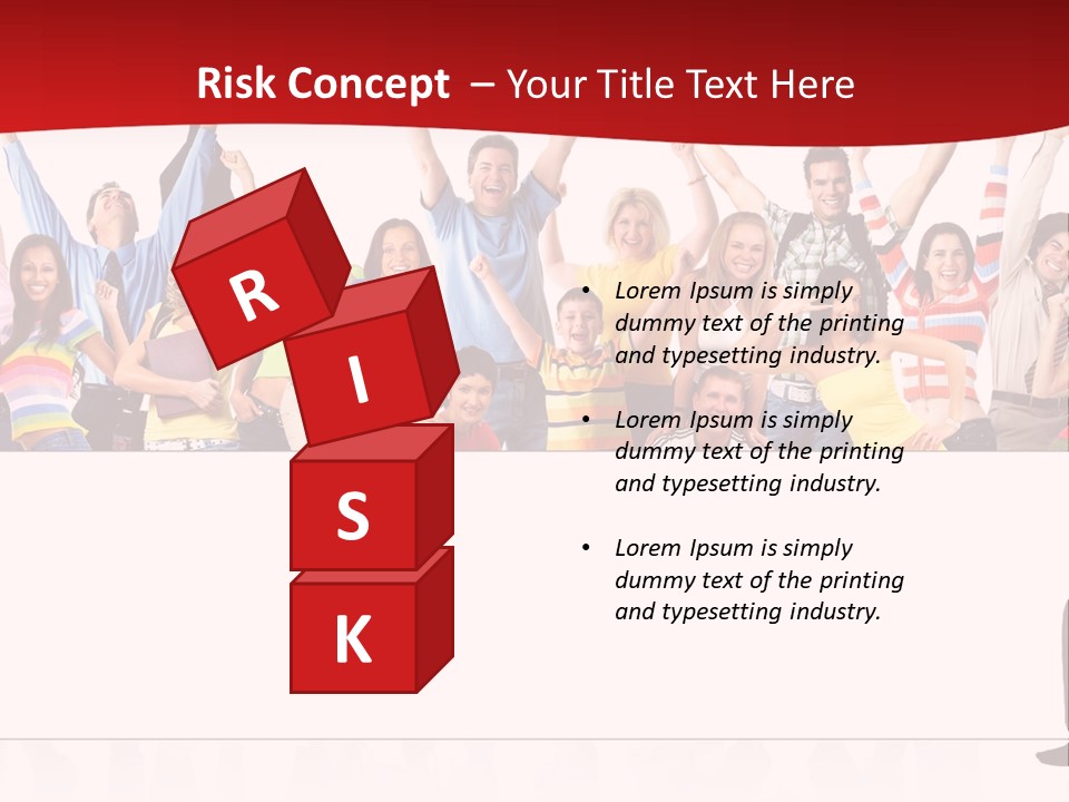 White Joyful Crowd PowerPoint Template