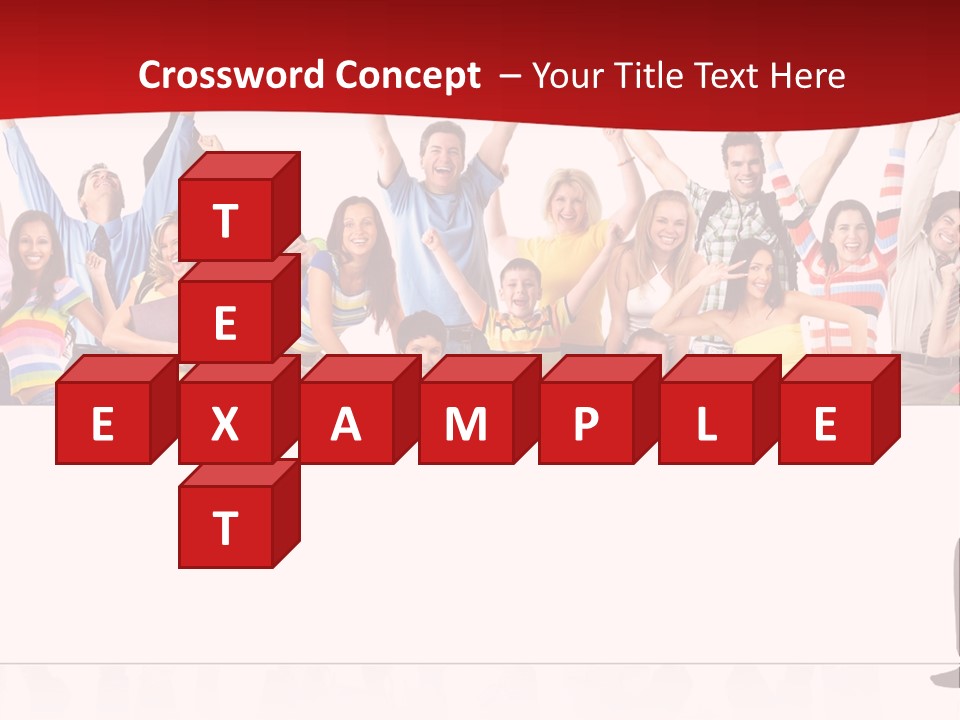 White Joyful Crowd PowerPoint Template