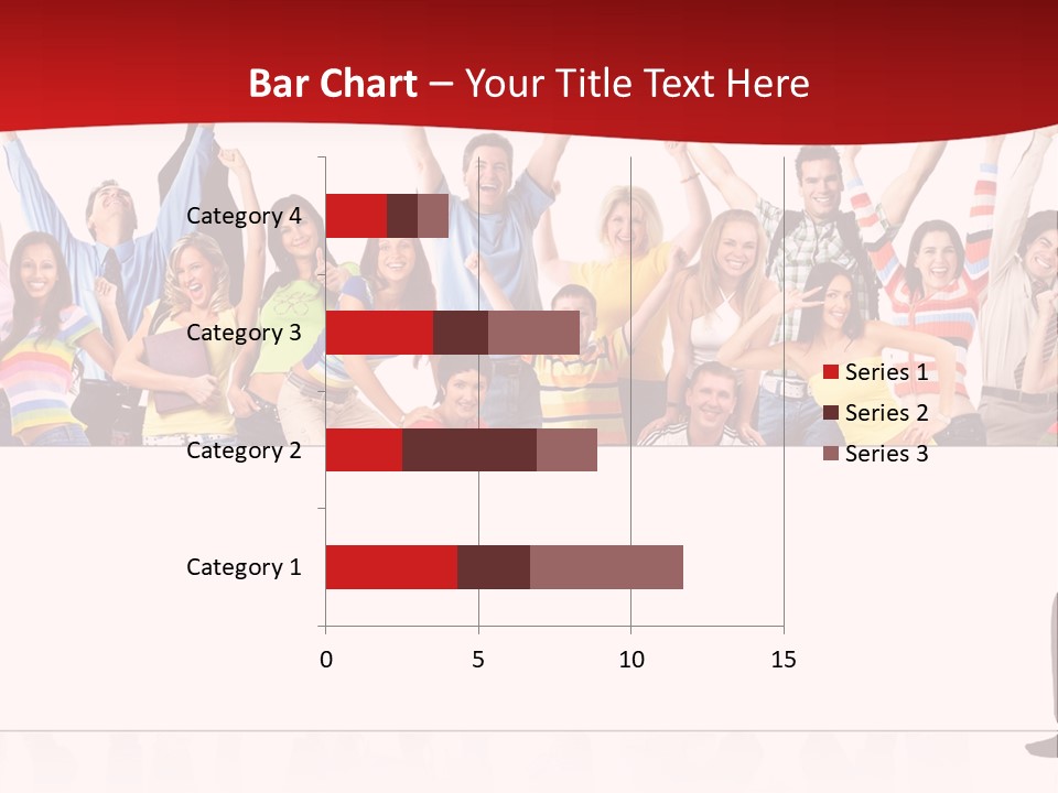 White Joyful Crowd PowerPoint Template