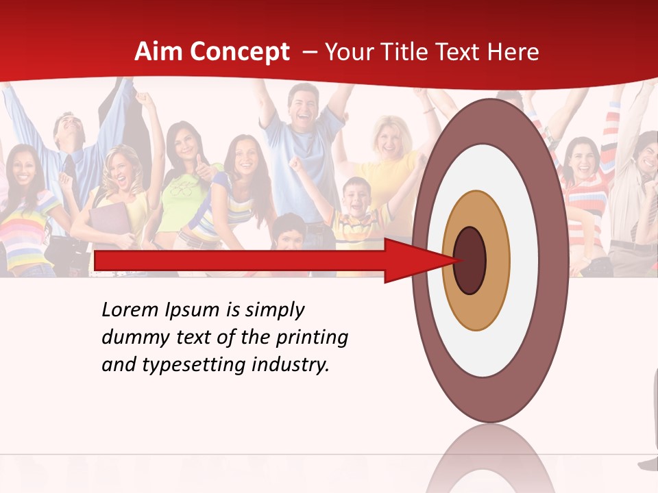 White Joyful Crowd PowerPoint Template