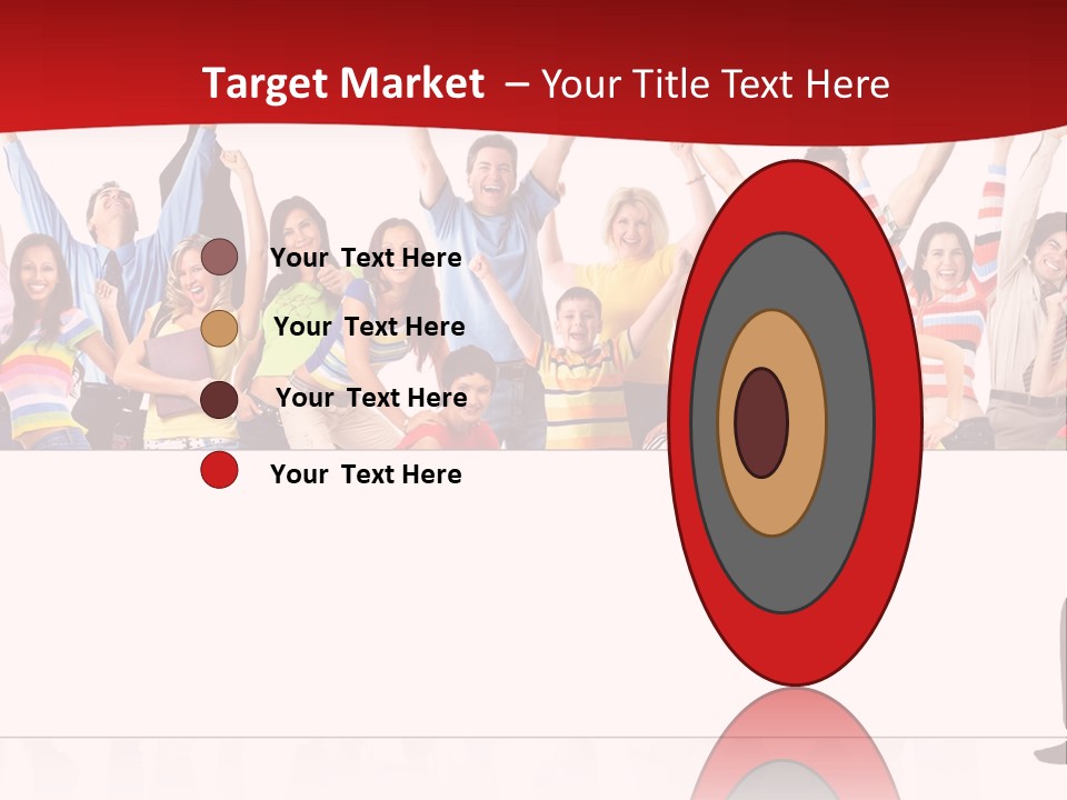 White Joyful Crowd PowerPoint Template