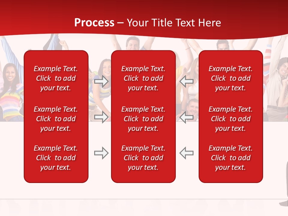 White Joyful Crowd PowerPoint Template