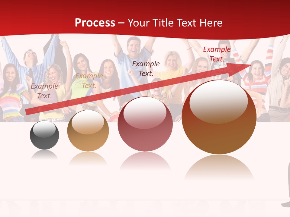 White Joyful Crowd PowerPoint Template