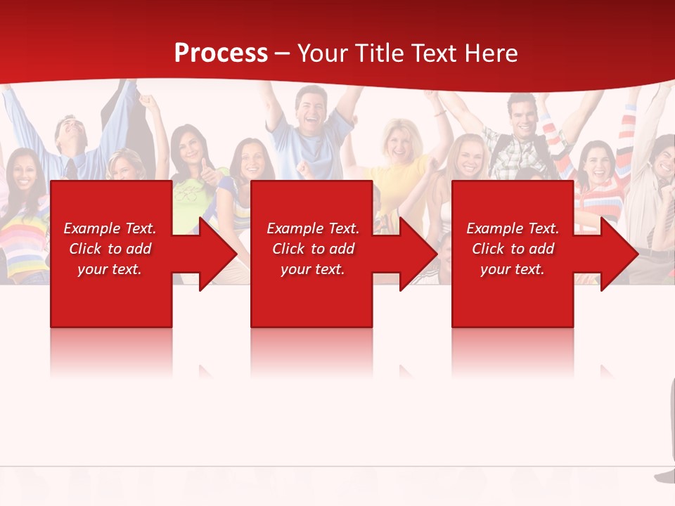 White Joyful Crowd PowerPoint Template