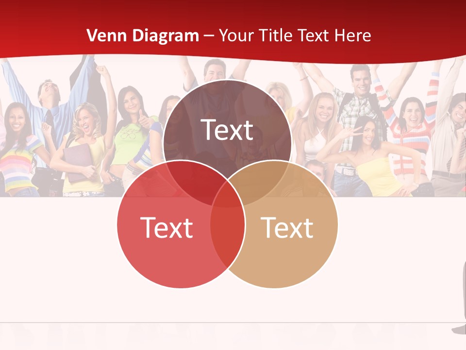 White Joyful Crowd PowerPoint Template