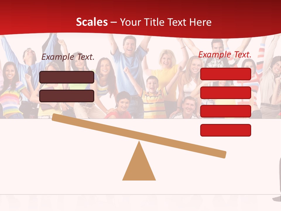 White Joyful Crowd PowerPoint Template