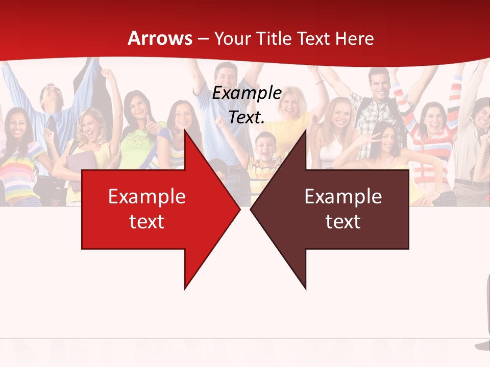 White Joyful Crowd PowerPoint Template