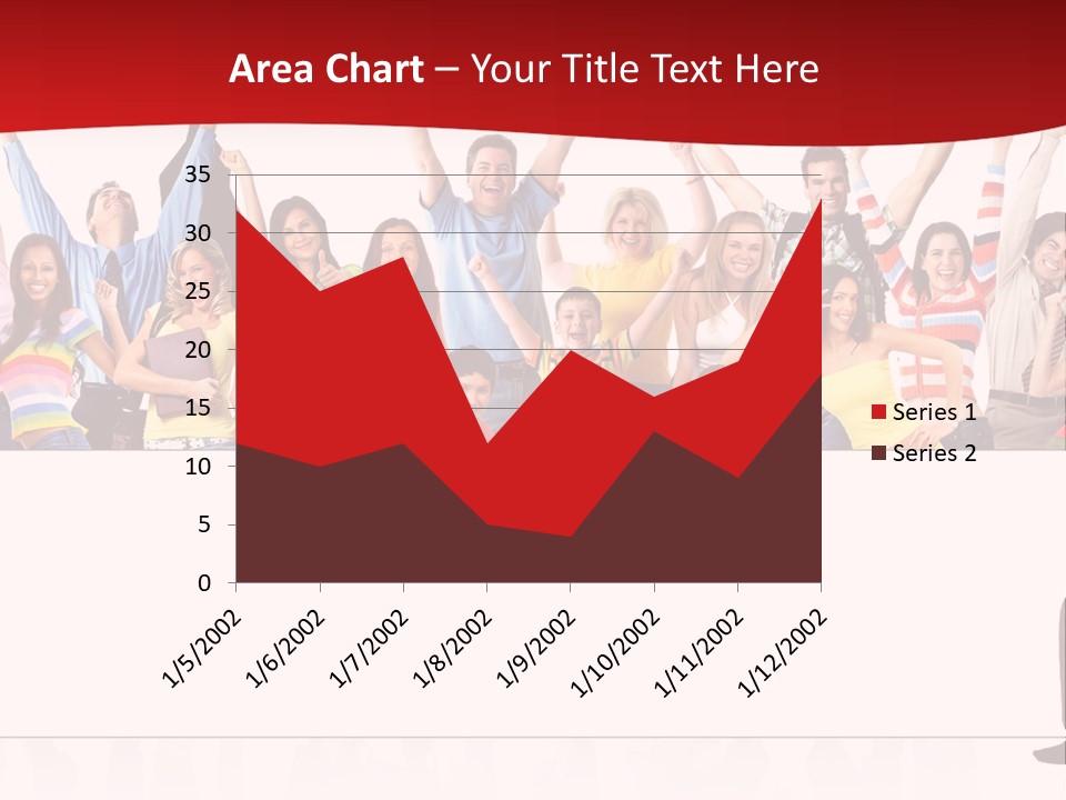 White Joyful Crowd PowerPoint Template
