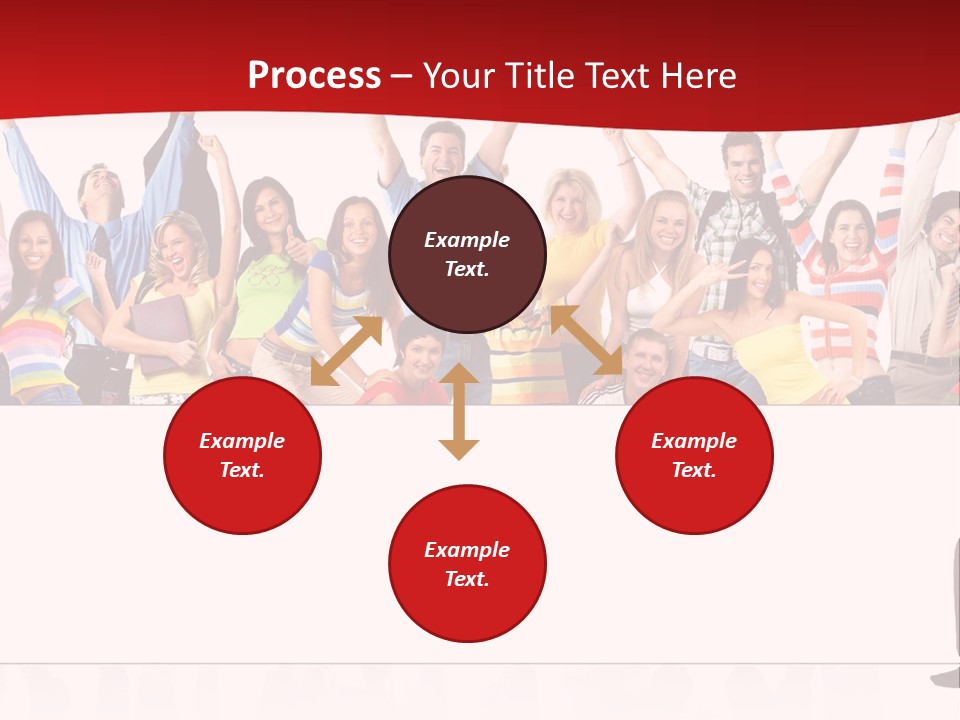 White Joyful Crowd PowerPoint Template