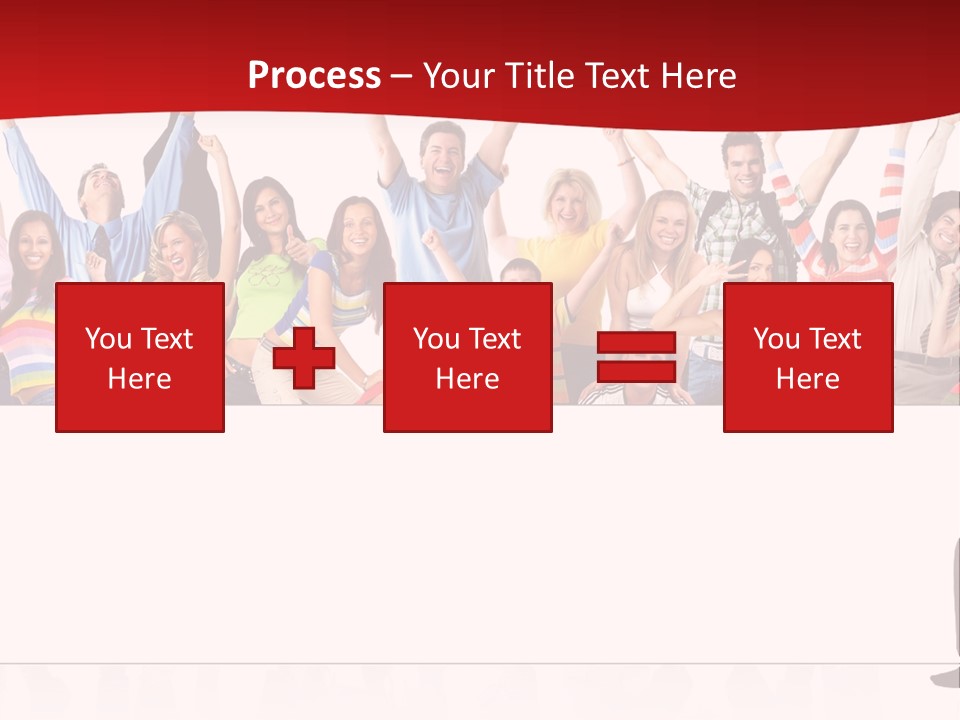 White Joyful Crowd PowerPoint Template