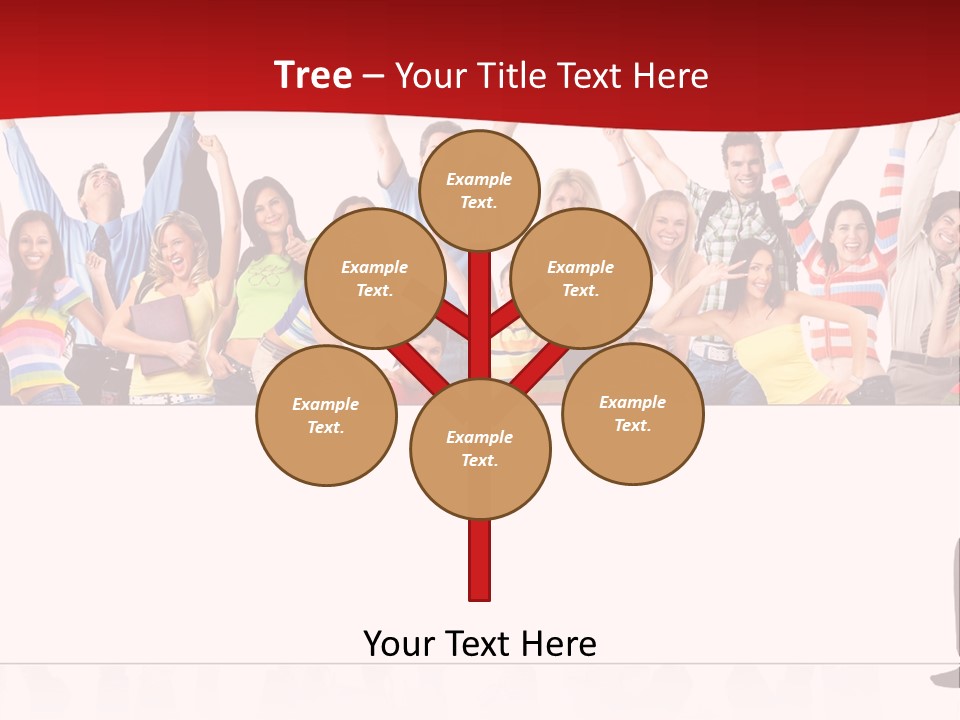 White Joyful Crowd PowerPoint Template