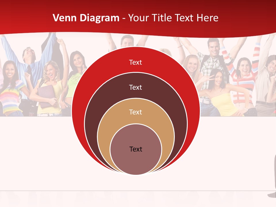 White Joyful Crowd PowerPoint Template