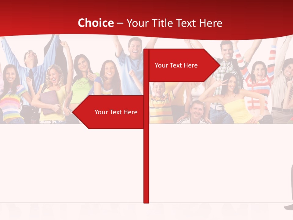 White Joyful Crowd PowerPoint Template