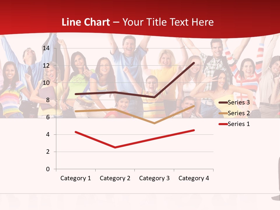 White Joyful Crowd PowerPoint Template