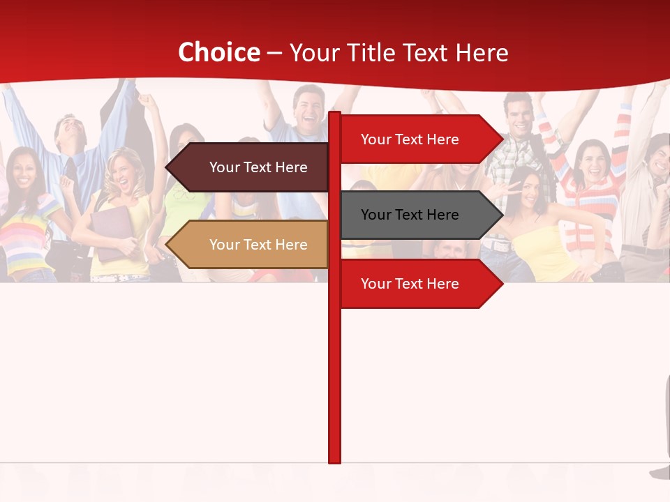 White Joyful Crowd PowerPoint Template
