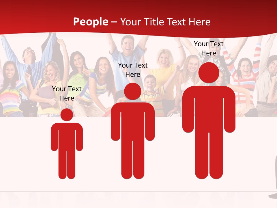 White Joyful Crowd PowerPoint Template