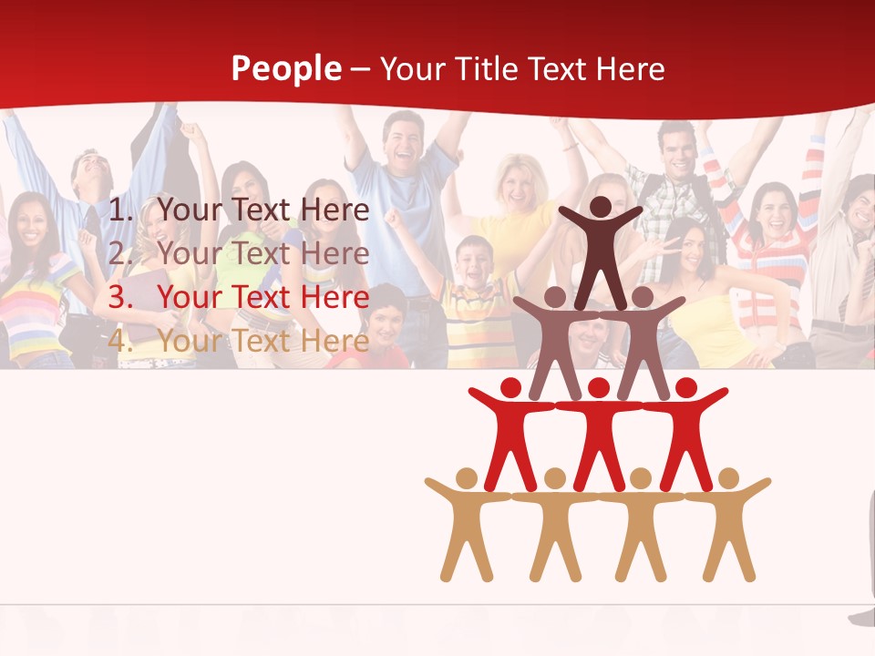 White Joyful Crowd PowerPoint Template